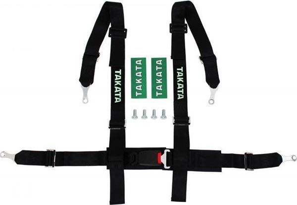 MTuning_F Ζώνες Ασφαλείας 4 Σημείων Takata Replica 2" Μαύρες - Αγωνιστικού Τύπου