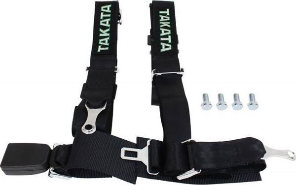 MTuning_F Ζώνες Ασφαλείας 4 Σημείων Takata Replica 2" Μαύρες - Αγωνιστικού Τύπου