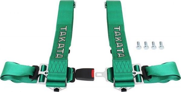 MTuning_F Ζώνες Ασφαλείας 4 Σημείων 3" Green - Takata Replica