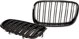 MTuning Διπλά Μπάρες Μάσκας Gloss Black για BMW X6 E71 E72 X5 E70 2007-2013
