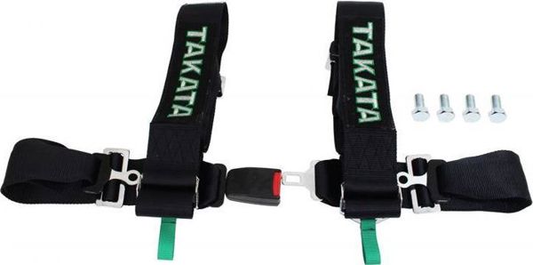 MTuning_F Ζώνες Ασφαλείας 4 Σημείων 3" Takata Replica - Μαύρο