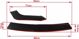 MTuning Universal Splitter Εμπρόσθιου Προφυλακτήρα 3 Τεμαχίων, ABS Gloss Black, Μαύρο/Κόκκινο