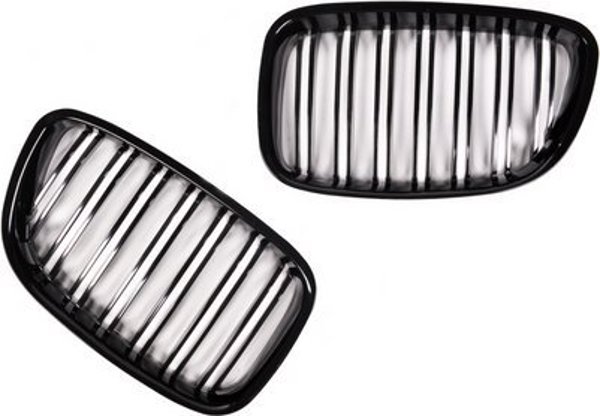 MTuning Sport Γρίλια Διπλή με Ράβδους Gloss Black για BMW 5 F07 2013-2017