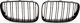 MTuning Γρίλια σπορ διπλά πλευρικά Gloss Black για BMW 1 (E81, E87) Hatchback, 1 (E88) Cabrio, 1 (E82) Coupe Facelift 2007-2011