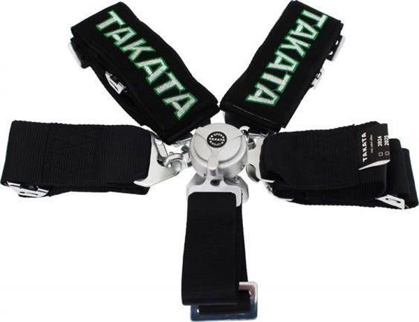 MTuning_F Ζώνες Ασφαλείας 5 Σημείων Takata Replica, 3" Racing Harness, Μαύρο Χρώμα