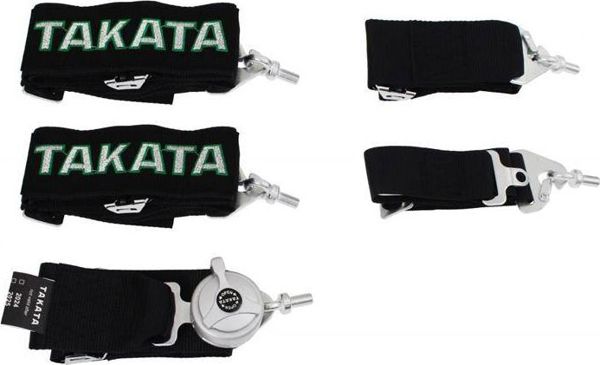 MTuning_F Ζώνες Ασφαλείας 5 Σημείων Takata Replica, 3" Racing Harness, Μαύρο Χρώμα