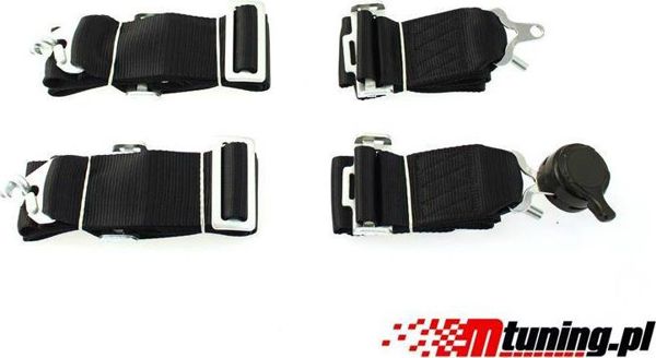 MTuning_F Ζώνες Ασφαλείας 4 Σημείων 3" Black - Sport Ζώνες Αυτοκινήτου