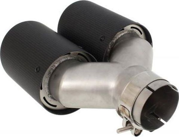 MTuning Διπλή Απολήξη Εξάτμισης Carbon XL, 2x89mm, Είσοδος 57mm, Ρυθμιζόμενη