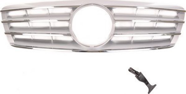 MTuning Grill sportowy Gloss Black & Silver MERCEDES C-Class W203 S203 2000-2007