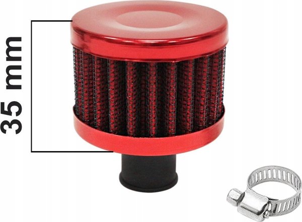MTuning Filtr odmy 12mm Czerwony