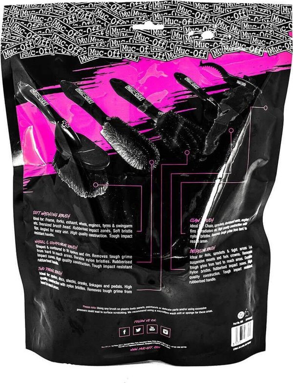 Σετ βουρτσών καθαρισμού Muc-Off 5x Premium Brush Kit (μαύρο, σετ 5 τεμαχίων)