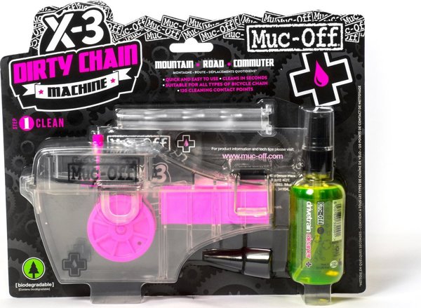 Muc-Off Muc-Off chain cleaning device X-3 Dirty Chain Machine, cleaning agent (incl. 75ml Drivetrain Cleaner)
