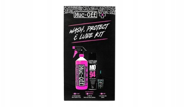 Σετ Muc-Off Wash, Protect και Wet Lube