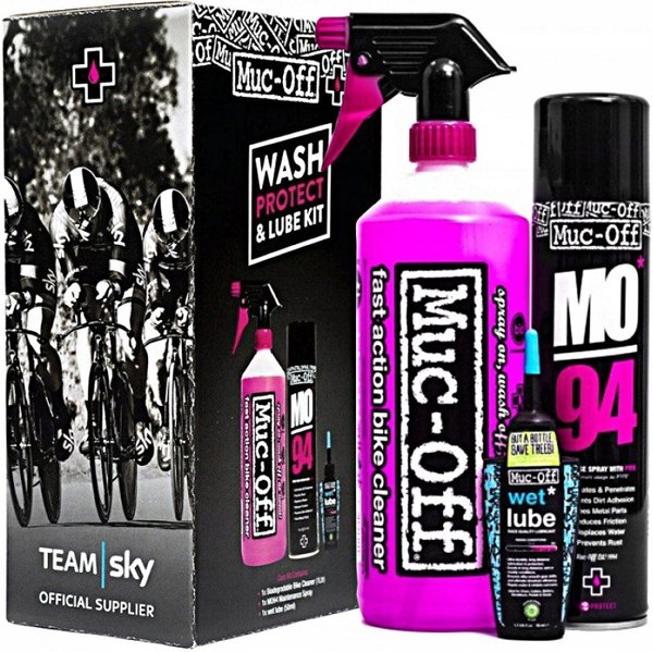 Σετ Muc-Off Wash, Protect και Wet Lube