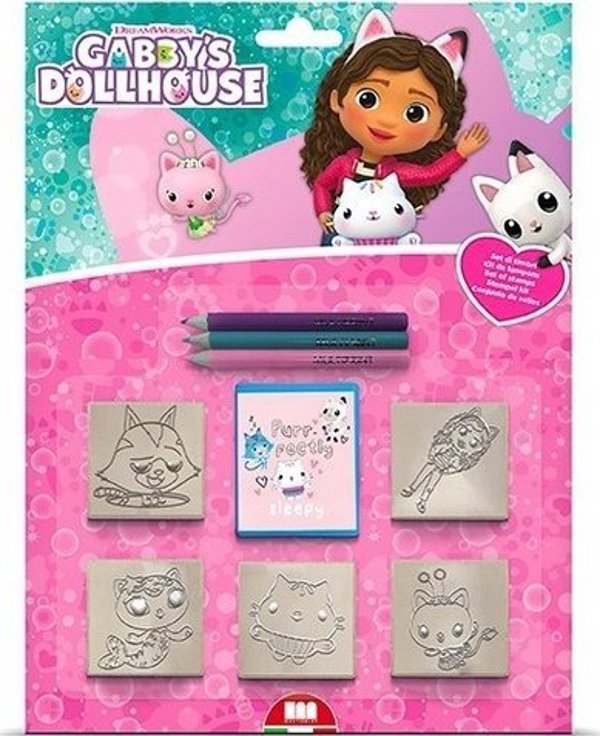 Multiprint Σετ Σφραγίδες Gabby's Dollhouse 5 Τεμάχια Ξύλινες Σφραγίδες για Παιδιά