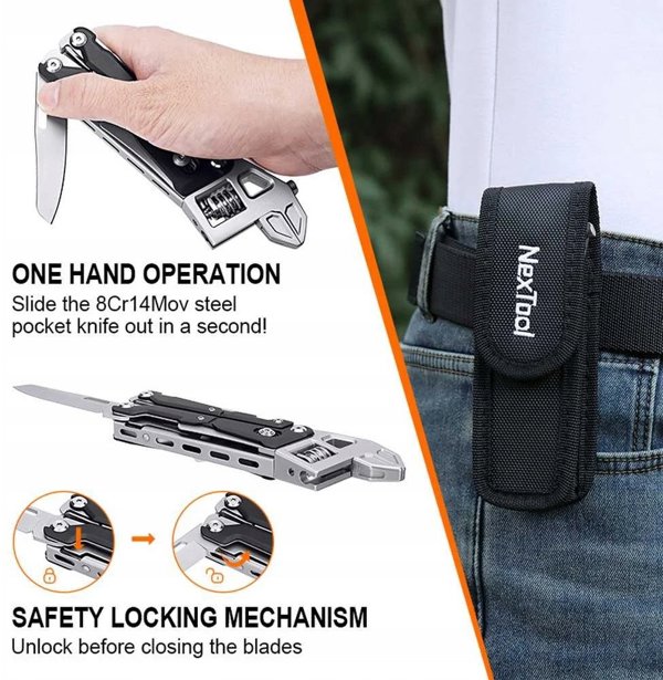 Multitool NexTool W4 11w1 z kluczem nastawnym typu francuz
