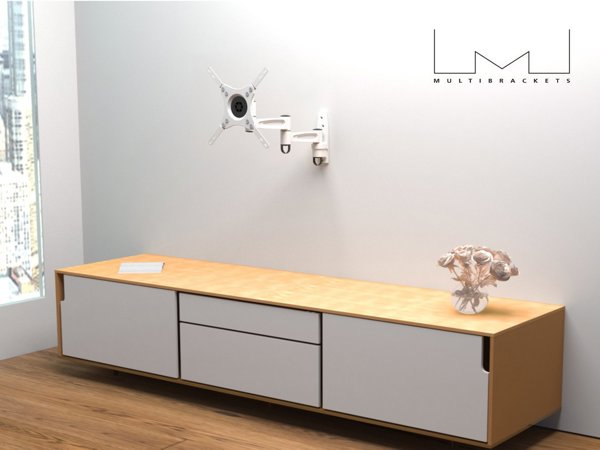 MultiBrackets M VESA Flexarm 360 III Λευκό 75 100 200, 81.3 εκ. (32"), 75 x 75 χιλ., 200 x 200 χιλ., -15 - 15°, 360°, Λευκό