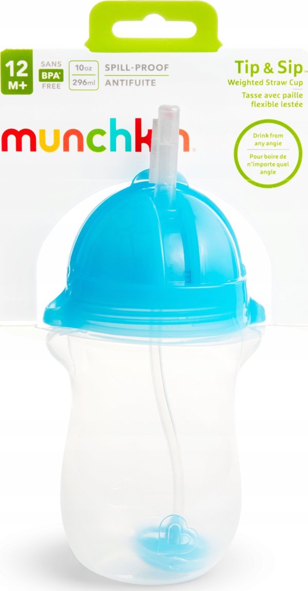 Munchkin MUNCHKIN Any Angle Straw Cup, Μπλε, 12m+, 296ml, 01246101 14185652 5019090124614