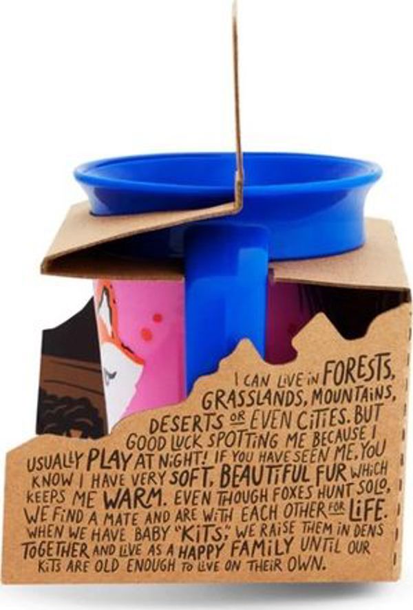 Munchkin Κύπελλο χωρίς διαρροές 360 Eco Wildlove Εκπαιδευτικό Αλεπού 177ml ροζ