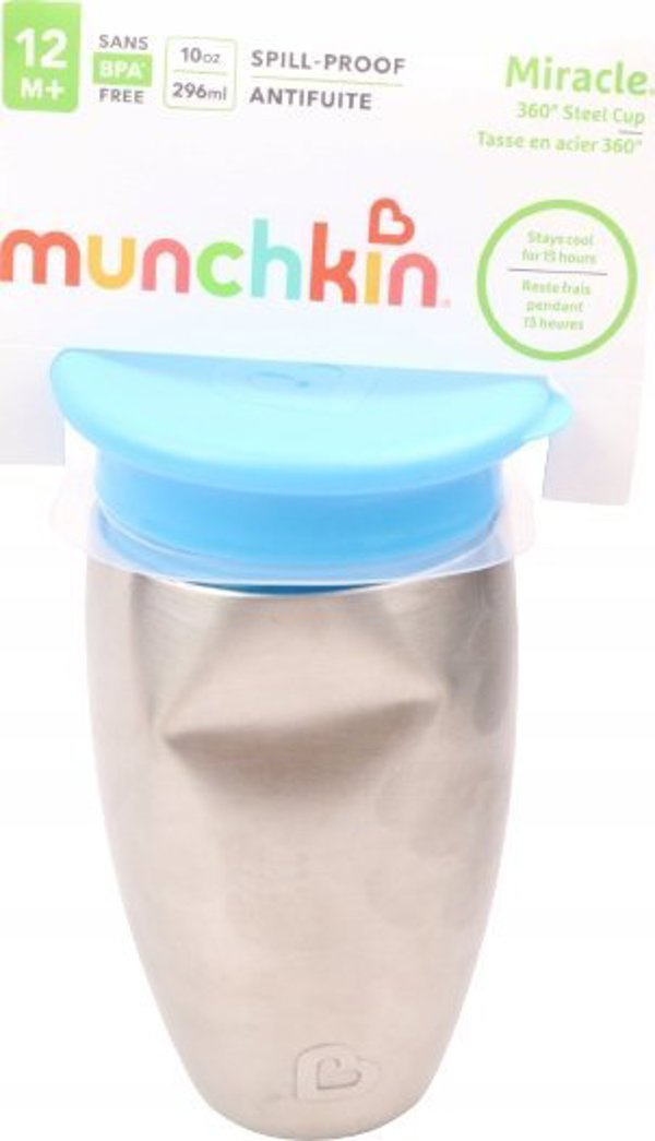 Munchkin MUNCHKIN ανοξείδωτο κύπελλο, Miracle 360, μπλε, 12 μηνών+, 296ml, 01245001