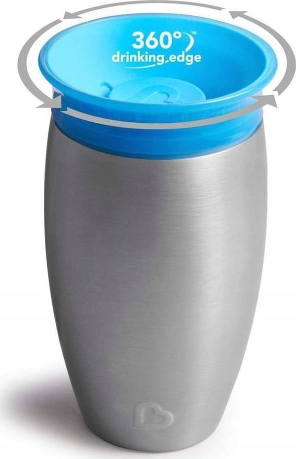 Munchkin MUNCHKIN ανοξείδωτο κύπελλο, Miracle 360, μπλε, 12 μηνών+, 296ml, 01245001