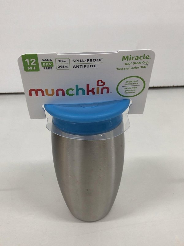 Munchkin MUNCHKIN ανοξείδωτο κύπελλο, Miracle 360, μπλε, 12 μηνών+, 296ml, 01245001