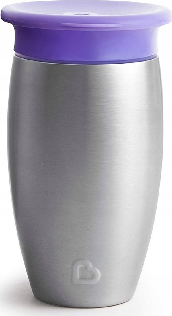 Munchkin MUNCHKIN nerūdijančio plieno puodelis, Miracle 360, 12mėn+, βιολετίνες, 296ml, 05190901 13414495 5019090519090