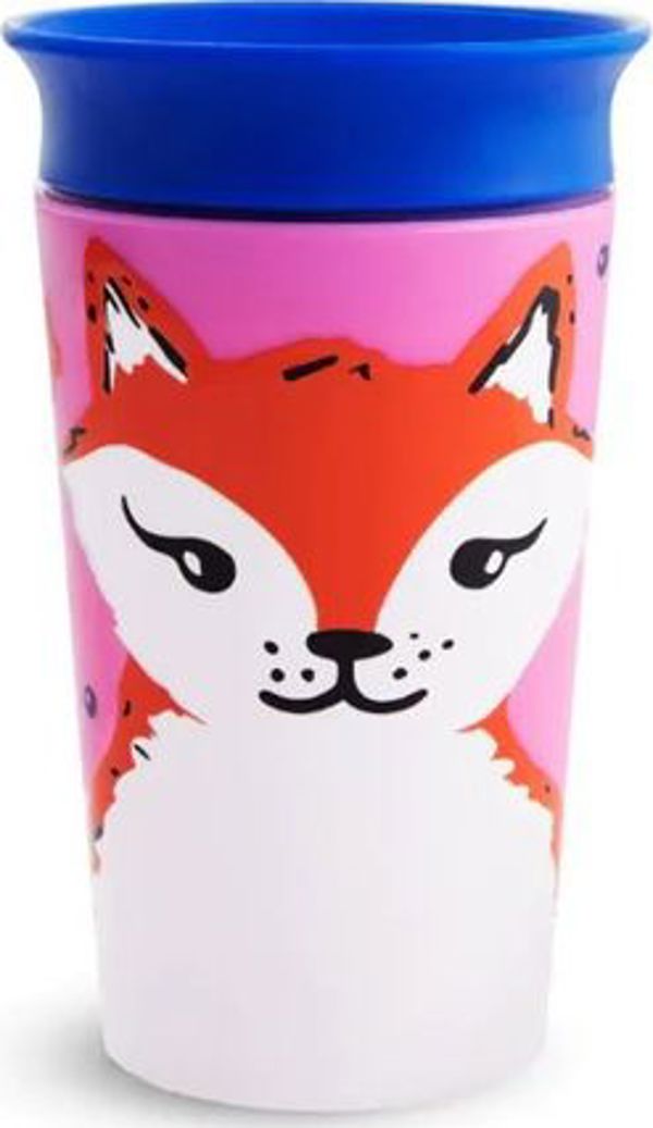 Munchkin Κύπελλο χωρίς διαρροές 360 Eco Wildlove Αλεπού 266ml ροζ