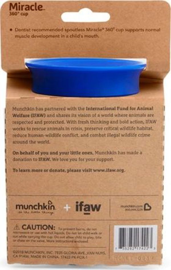 Munchkin Κύπελλο χωρίς διαρροές 360 Eco Wildlove Αλεπού 266ml ροζ