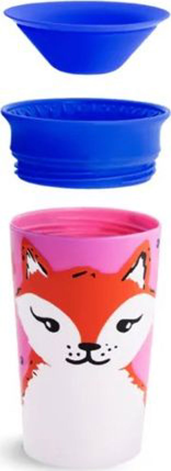 Munchkin Κύπελλο χωρίς διαρροές 360 Eco Wildlove Αλεπού 266ml ροζ