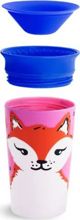 Munchkin Κύπελλο χωρίς διαρροές 360 Eco Wildlove Αλεπού 266ml ροζ