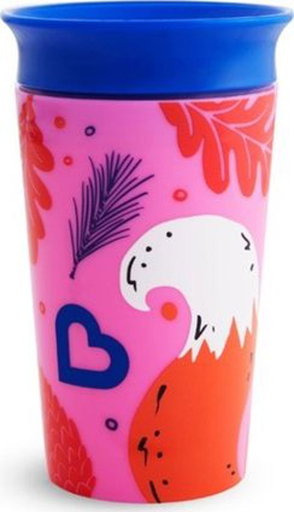 Munchkin Κύπελλο χωρίς διαρροές 360 Eco Wildlove Αλεπού 266ml ροζ