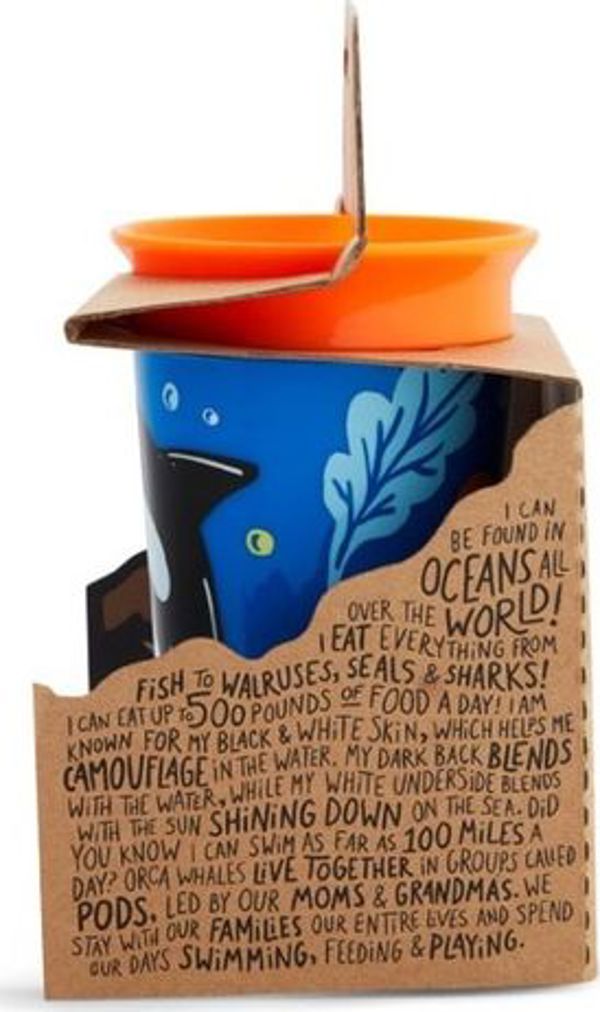 Munchkin Κύπελλο χωρίς διαρροές 360 Eco Wildlove Όρκα 266ml μαύρο