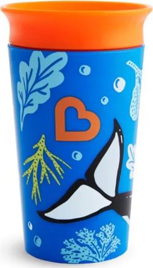 Munchkin Κύπελλο χωρίς διαρροές 360 Eco Wildlove Όρκα 266ml μαύρο