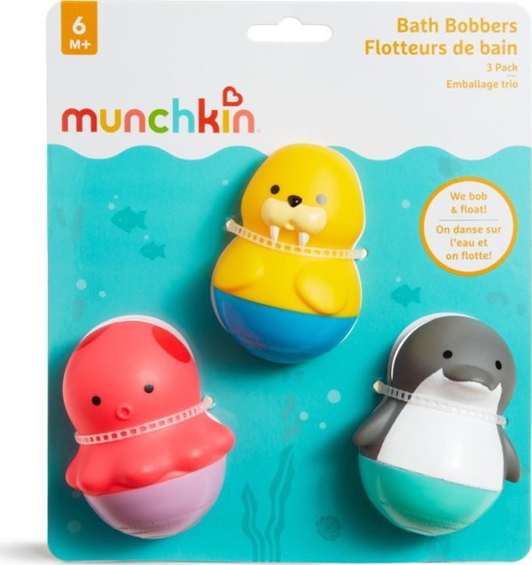 Munchkin MUNCHKIN παιχνίδια μπάνιου, Bath Bobbers, 6 μηνών+, 3 τεμ., 90267