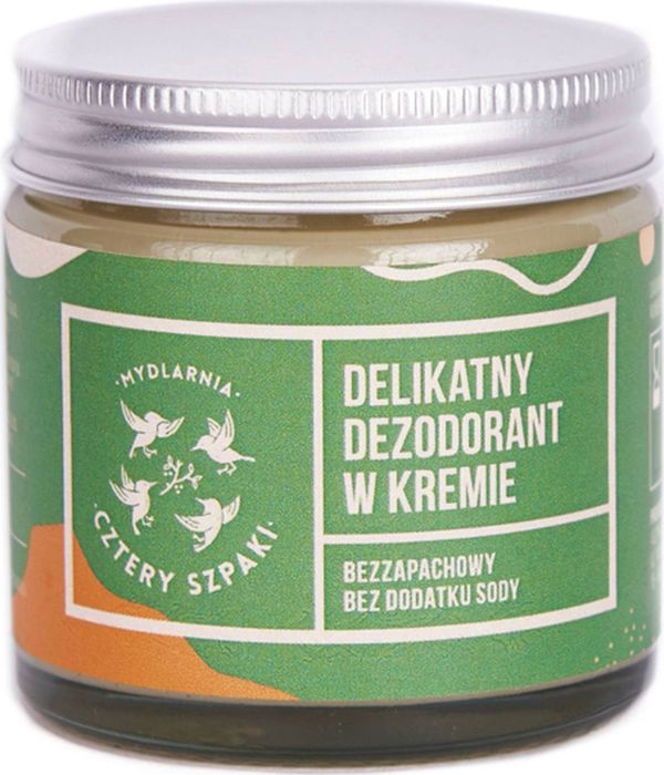 Απαλό Αποσμητικό Κρέμας Άοσμο, 60ml Mydlarnia Cztery Szpaki