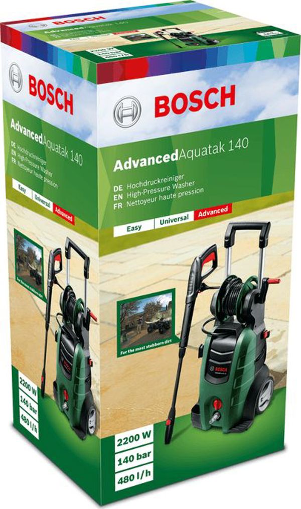 Bosch Advanced Aquatak 140 Πλυστικό Μηχάνημα Υψηλής Πίεσης 2100W, 140 bar με Καρούλι Εύκαμπτου Σωλήνα