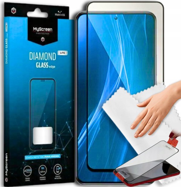 MyScreen Protector Xiaomi 14T/ 14T Pro - Tempered glass for slightly curved screens DIAMOND GLASS LITE edge FULL GLUE