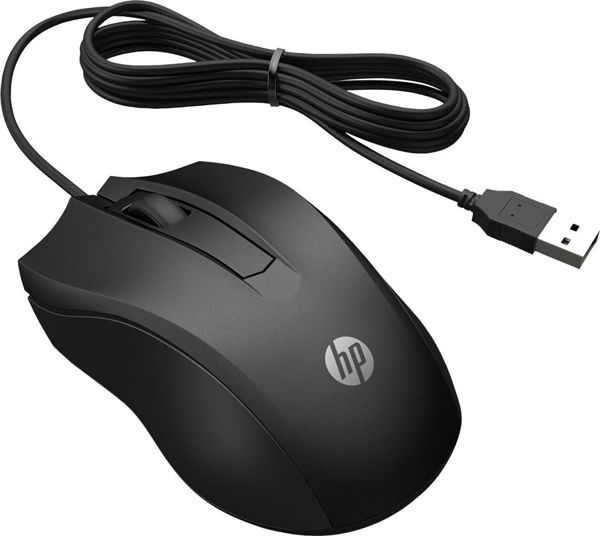 HP 100 Wired Mouse (6VY96AA) - Ενσύρματο Ποντίκι για Δεξιόχειρες και Αριστερόχειρες