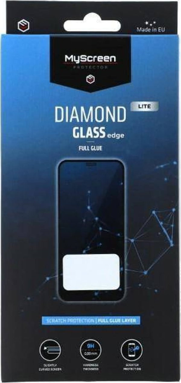 Προστατευτικό MyScreen για Samsung Galaxy S22+ - Σκληρυμένο γυαλί για ελαφρώς καμπυλωτές οθόνες DIAMOND GLASS LITE edge FULL GLUE