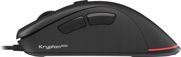 Genesis Krypton 200 Gaming Mouse, Οπτικός Αισθητήρας 6400DPI, RGB Φωτισμός, Μαύρο