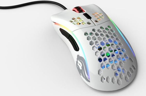 Glorious Model D- Gaming Ποντίκι, Ελαφρύ Honeycomb Design, Λευκό, Ενσύρματο