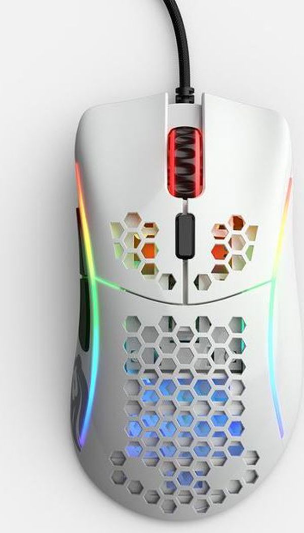 Glorious Model D- Gaming Ποντίκι, Ελαφρύ Honeycomb Design, Λευκό, Ενσύρματο