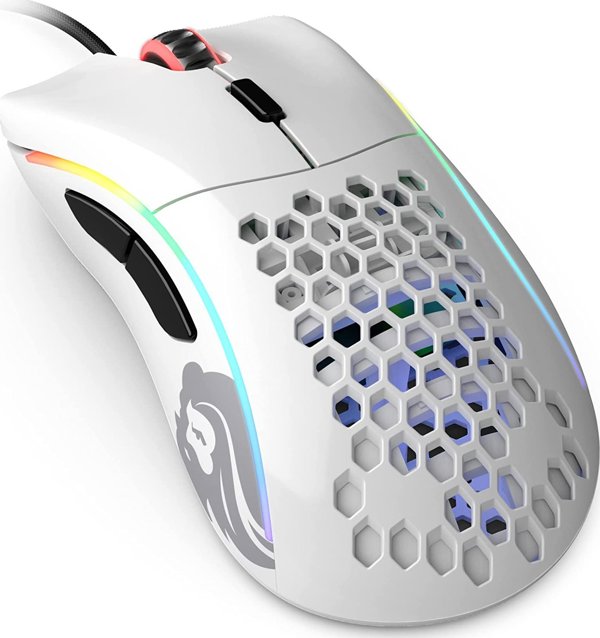 Glorious Model D- Gaming Ποντίκι, Ελαφρύ Honeycomb Design, Λευκό, Ενσύρματο