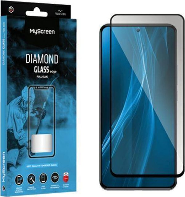 MyScreen Protector MyScreen Protector - Σκληρυμένο γυαλί με κόλλα σε όλη την επιφάνεια DIAMOND GLASS edge FULL GLUE (μαύρο πλαίσιο) για Samsung Galaxy A05 4G/A05s 4G