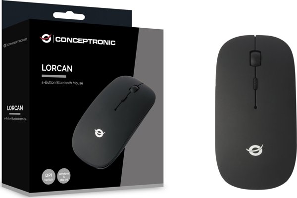 Mysz Conceptronic Conceptronic LORCAN01B ποντίκι αμφιδέξιο Bluetooth Οπτικό 1600 DPI
