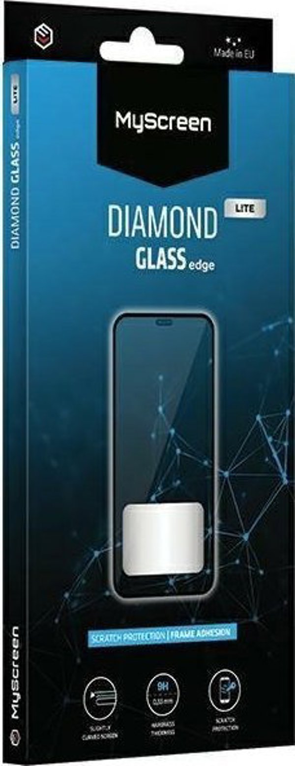 Προστατευτικό MyScreen για Samsung Galaxy Xcover Pro - Σκληρυμένο γυαλί για ελαφρώς καμπυλωμένες οθόνες DIAMOND GLASS LITE edge FULL GLUE