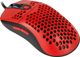Arozzi Favo Gaming Mouse, Ελαφρύ Ποντίκι με Καλώδιο Paracord, 7 Κουμπιά, Μαύρο/Κόκκινο