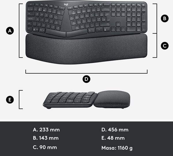 Ποντίκι Logitech Lift Graphite (910-006473) + Ergo K860 (920-010108)