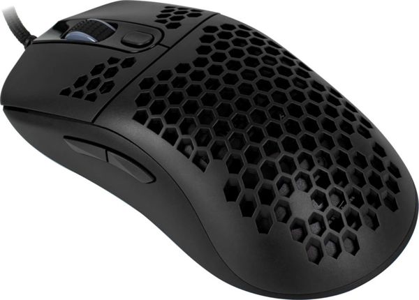 Arozzi Favo Ελαφρύ Gaming Ποντίκι με Καλώδιο Paracord, 7 Κουμπιά, Μαύρο (AZ-FAVO-BK)